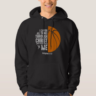 Christian Basketball Religious Inspirational Baske Hoodie