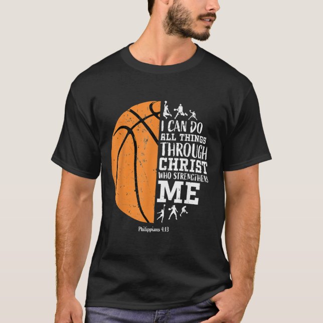 Christian Basketball S Men Boys Kids Religious Gif T-Shirt (Front)
