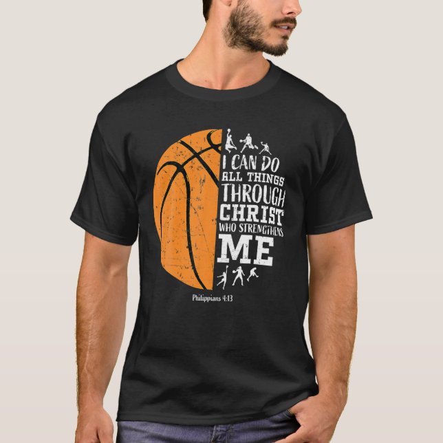 Christian Basketball S Men Boys Kids Religious Gif T-Shirt (Front)