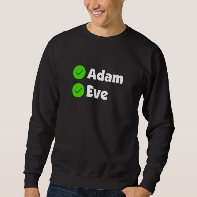Christian Bible Faith Adam And Eve Religious Sweatshirt (Front)