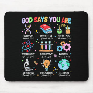 Christian Bible God Says You Are Science Biology T Mouse Pad
