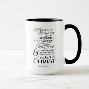 Christian Bible Quote Black Combo Mug