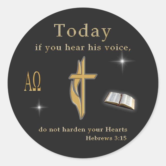 Christian Bible Scripture Classic Round Sticker (Front)