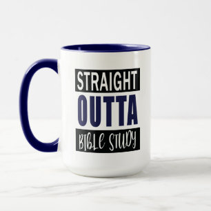Christian Bible Study Funny Trendy Quote Navy Blue Mug
