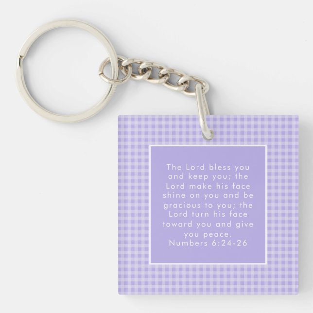 Christian Bible Verse Art  Key Ring (Front)