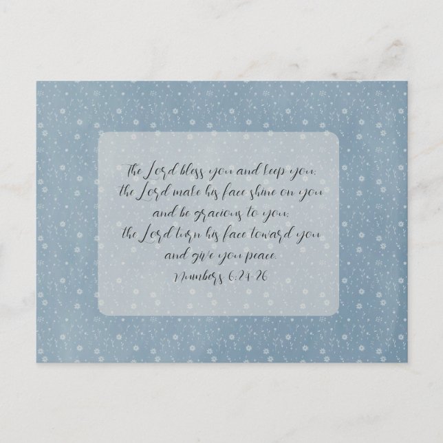 Christian Bible Verse Art  Postcard (Front)