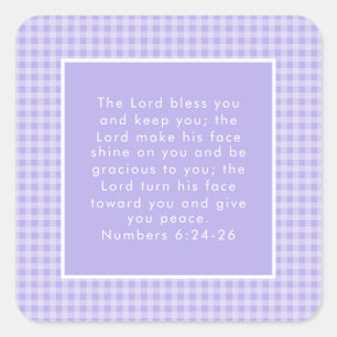 Christian Bible Verse Art Square Sticker