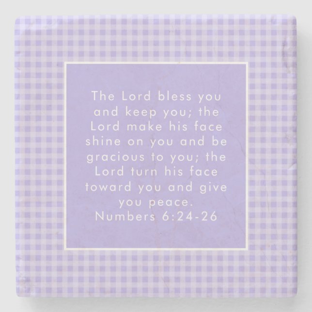 Christian Bible Verse Art  Stone Coaster (Front)