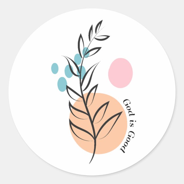 Christian Bible Verse Classic Round Sticker (Front)