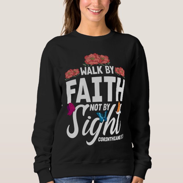 Christian Bible Verse Corinthians 57 Flower Butter Sweatshirt (Front)