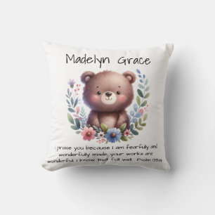 Christian Bible Verse Custom Baby Nursery  Cushion