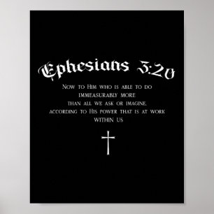 Christian Bible Verse Ephesians 3_20 Pray Power Ba Poster