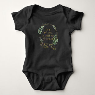 Christian Bible Verse Eucalyptus Leaves Baby Bodysuit