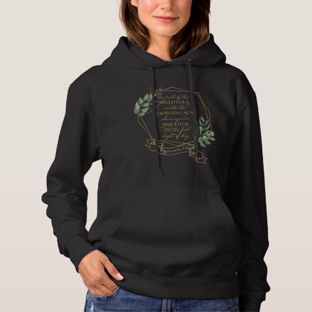 Christian Bible Verse Eucalyptus Leaves Hoodie (Front)