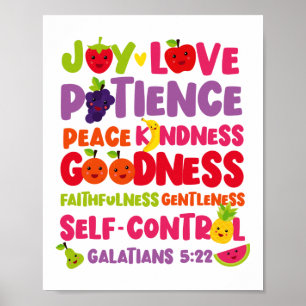 Christian Bible Verse Fruit Of The Spirit Poster