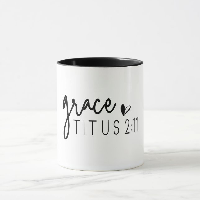 Christian Bible Verse/Grace Titus 2:11 Mug (Center)