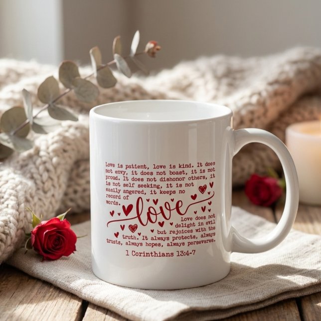 Christian Bible Verse Inspirational Valentines Day Coffee Mug (Creator Uploaded)