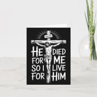 Christian Bible Verse Jesus Died For Me  Card