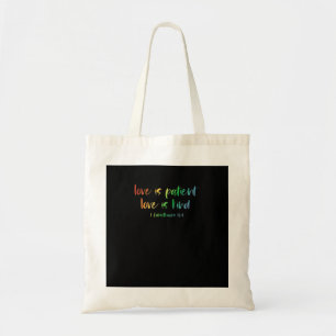 Christian Bible Verse Love Is Patient Love Is Kind Tote Bag