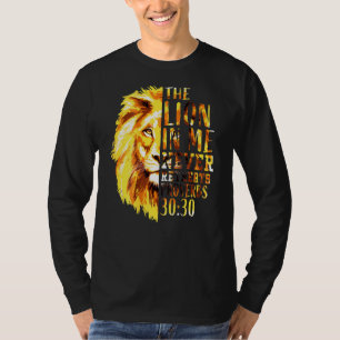 Christian Bible Verse Men Dad Lion Of Judah Back P T-Shirt