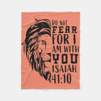 christian bible verse  men lion faith fear religio fleece blanket