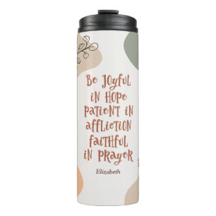 Christian Bible Verse Modern Boho Inspirational Thermal Tumbler