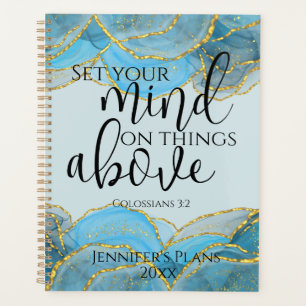 Christian Bible Verse Modern Elegant Abstract Ink Planner