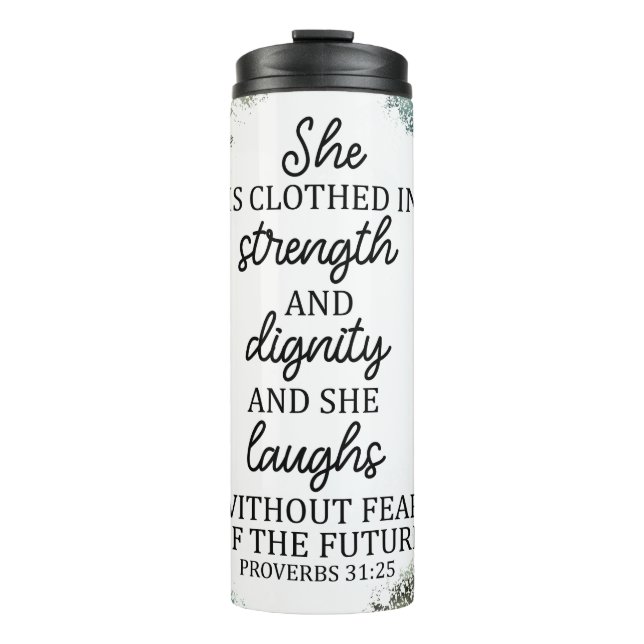 Christian Bible Verse Proverbs 31 Thermal Tumbler (Front)