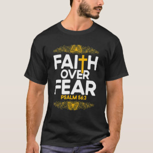 Christian Bible Verse Psalm 563 Flower Butterfly T-Shirt