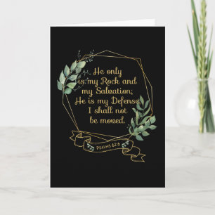Christian Bible Verse Quote Psalm 62 6 Card
