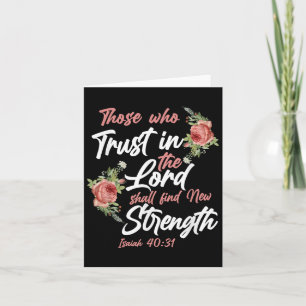 Christian Bible Verse Quote Rose Flower Isaiah 40_ Card
