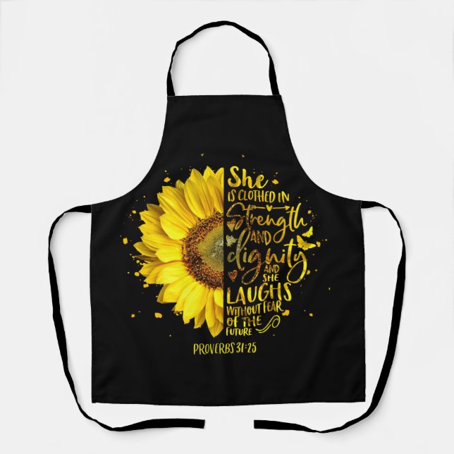 Christian Bible Verse Scripture Religious Apron (Front)
