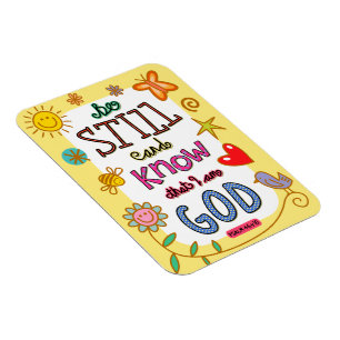 Christian Bible Verse Scripture Text Doodle Magnet