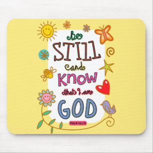 Christian Bible Verse Scripture Text Doodle Mouse Pad