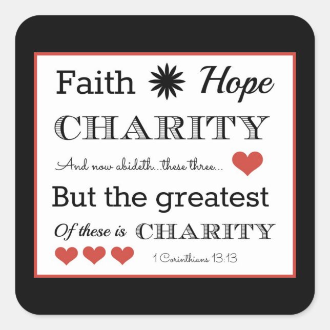 Christian Bible Verse Subway Art Square Sticker (Front)