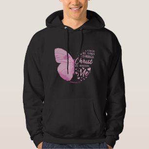 Christian Bible Verse Women Butterfly Hoodie
