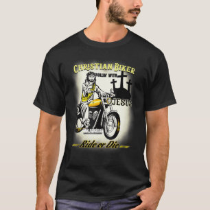 Christian Biker I Ride Jesus Racing Motorcycle Rid T-Shirt