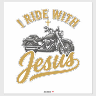 Christian Biker I Ride With Jesus Vintage Motorcyc