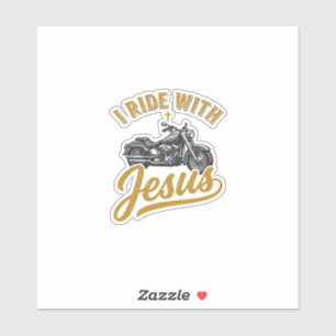 Christian Biker I Ride With Jesus Vintage Motorcyc