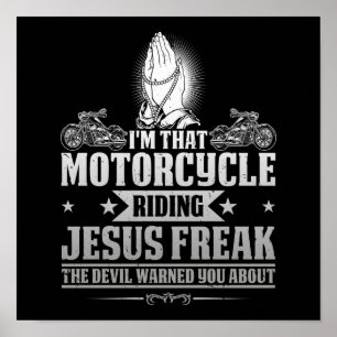 Christian Biker I'm That Motorcycle Riding Jesus Poster