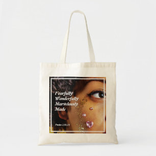 Christian Black Woman FEARFULLY WONDERFULLY MADE Tote Bag