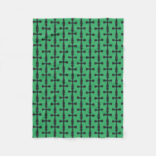 Christian blue cross fleece blanket