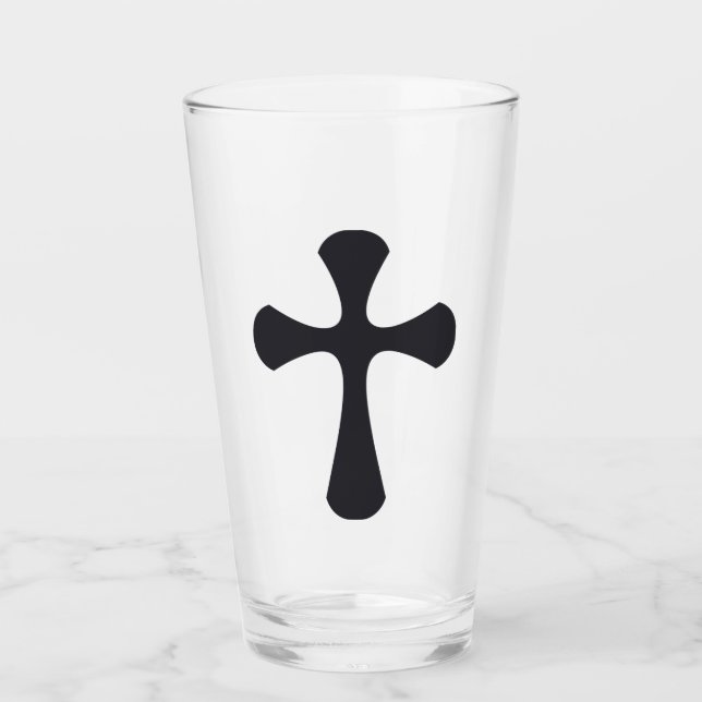 Christian blue cross glass (Front)