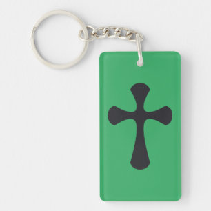 Christian blue cross key ring