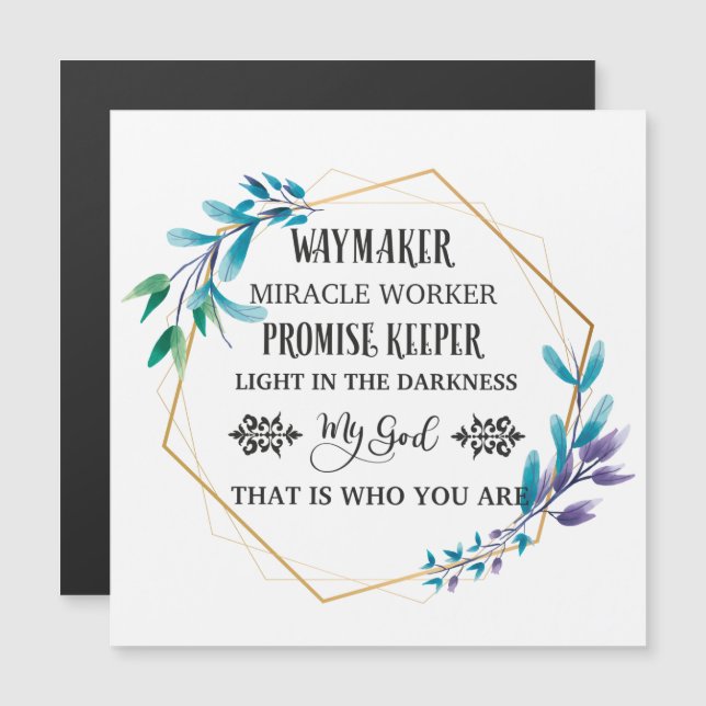 Christian Blue Floral Wreath  (Front/Back)