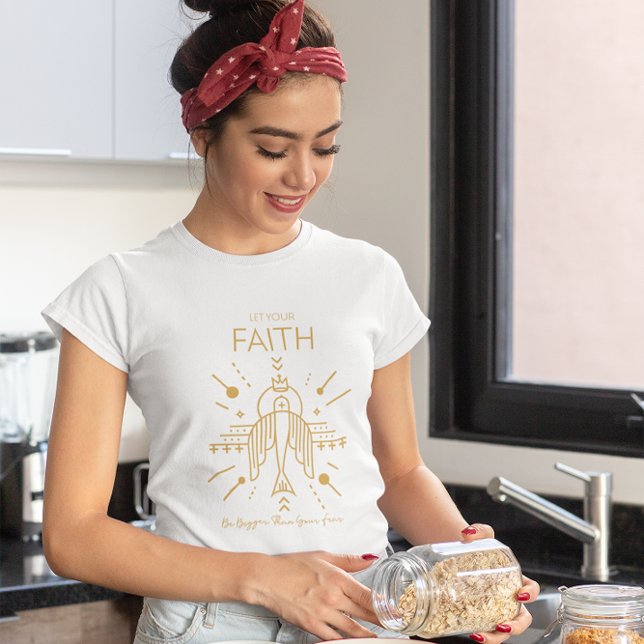 Christian Boho Faith Bigger Than Your Fear Modern T-Shirt (Creator Uploaded)