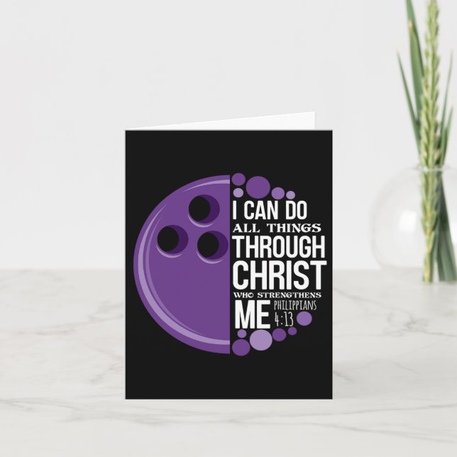 Christian Bowling Funny Personalised Team Gift For Card (Front)