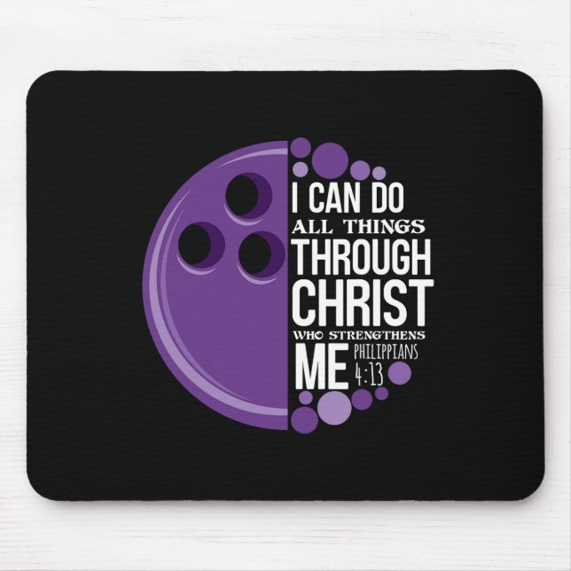 Christian Bowling Funny Personalised Team Gift For Mouse Pad (Front)