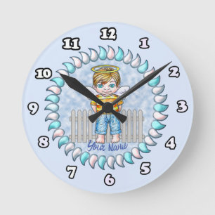 Christian Boy Angel Clock