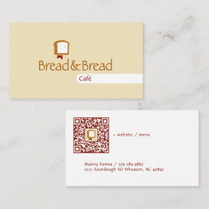Christian Bread Logo   Bakery Cafe Fellowship Business Card